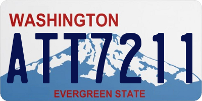 WA license plate ATT7211