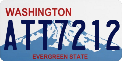 WA license plate ATT7212