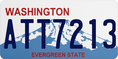 WA license plate ATT7213