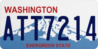 WA license plate ATT7214