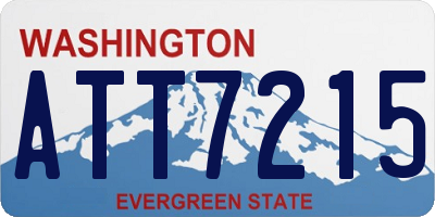 WA license plate ATT7215