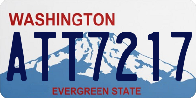 WA license plate ATT7217