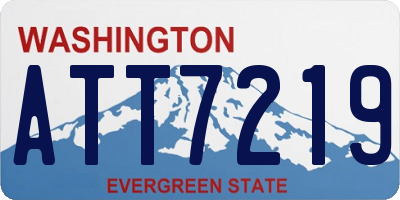 WA license plate ATT7219