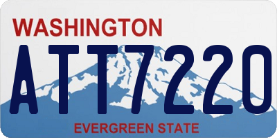 WA license plate ATT7220