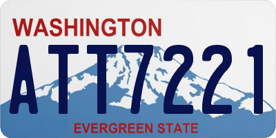 WA license plate ATT7221