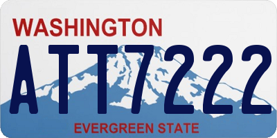 WA license plate ATT7222
