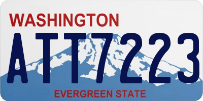 WA license plate ATT7223