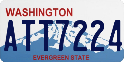 WA license plate ATT7224