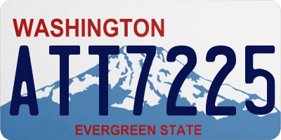 WA license plate ATT7225