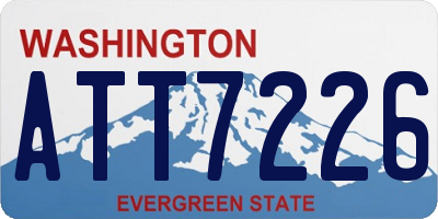 WA license plate ATT7226