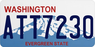 WA license plate ATT7230