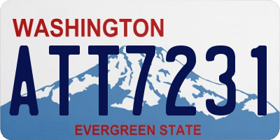 WA license plate ATT7231