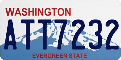 WA license plate ATT7232