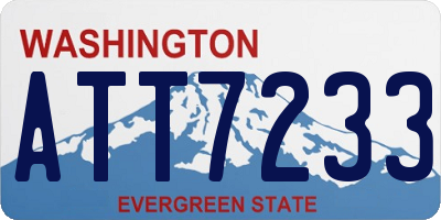 WA license plate ATT7233