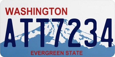 WA license plate ATT7234