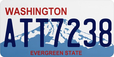 WA license plate ATT7238