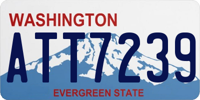 WA license plate ATT7239