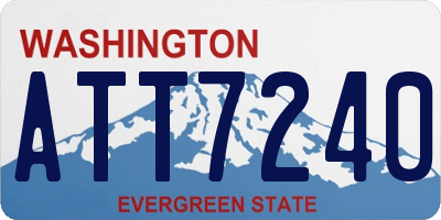 WA license plate ATT7240