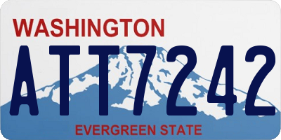 WA license plate ATT7242
