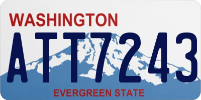 WA license plate ATT7243