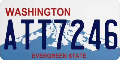 WA license plate ATT7246