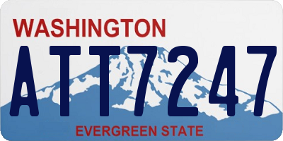 WA license plate ATT7247