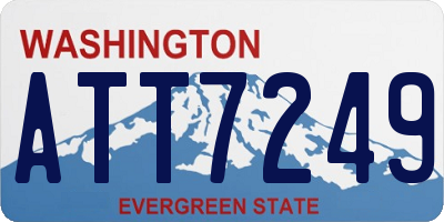 WA license plate ATT7249