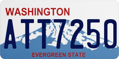 WA license plate ATT7250