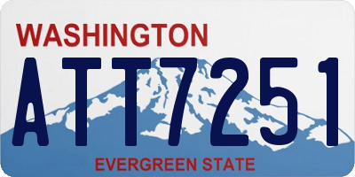 WA license plate ATT7251
