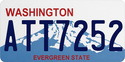 WA license plate ATT7252