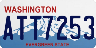 WA license plate ATT7253