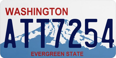 WA license plate ATT7254
