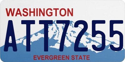 WA license plate ATT7255