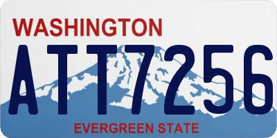WA license plate ATT7256