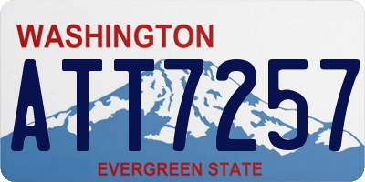 WA license plate ATT7257