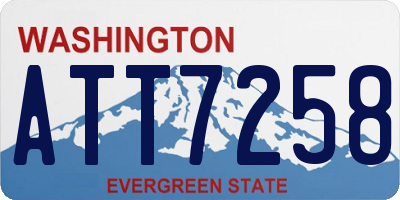 WA license plate ATT7258