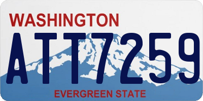 WA license plate ATT7259