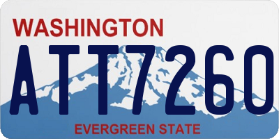 WA license plate ATT7260