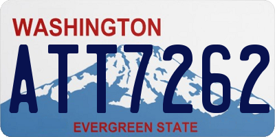 WA license plate ATT7262