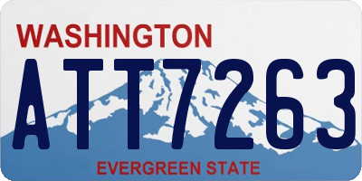 WA license plate ATT7263