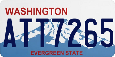 WA license plate ATT7265
