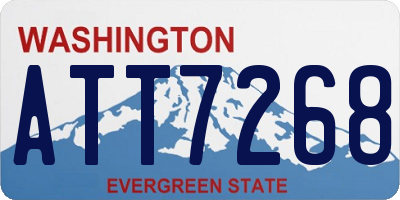 WA license plate ATT7268