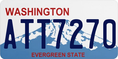 WA license plate ATT7270