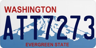 WA license plate ATT7273
