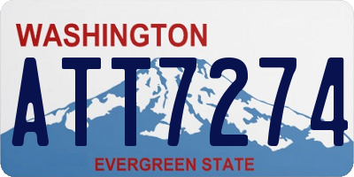 WA license plate ATT7274
