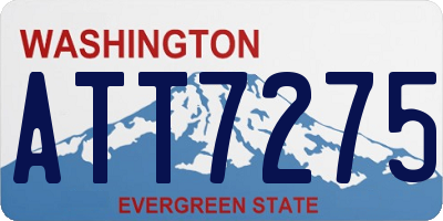 WA license plate ATT7275