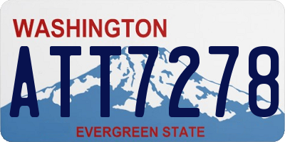 WA license plate ATT7278