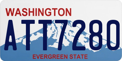 WA license plate ATT7280