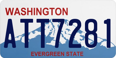 WA license plate ATT7281