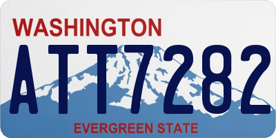 WA license plate ATT7282